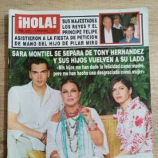 Coleccionismo de Revista Hola: HOLA REVISTA 3075.SARA MONTIEL.ISABEL PANTOJA.BODA M.ABASCAL.CAROLINA DE MONACO.DAVID BECKAM ETC.. Lote 254811570