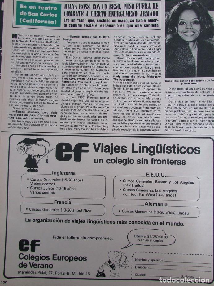 Coleccionismo de Revista Hola: RECORTE REVISTA HOLA N.&ordm; 1867 1980 DIANA ROSS