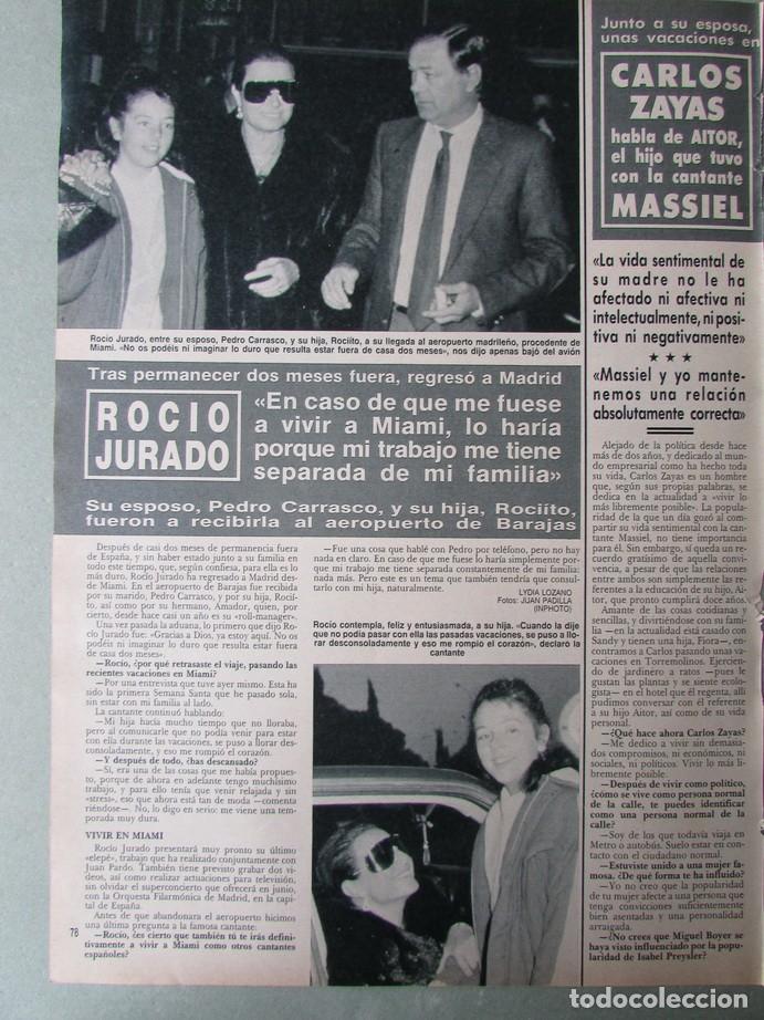 Coleccionismo de Revista Hola: RECORTE REVISTA HOLA N.&ordm; 2330 1989 ROC&Iacute;O JURADO