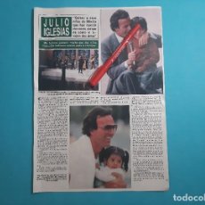 Coleccionismo de Revista Hola: JULIO IGLESIAS CON NIÑOS MEXICANOS Y VISITO PEDRO VARGAS Y FAMILIA - RECORTE 2 PAG - AÑO 1985