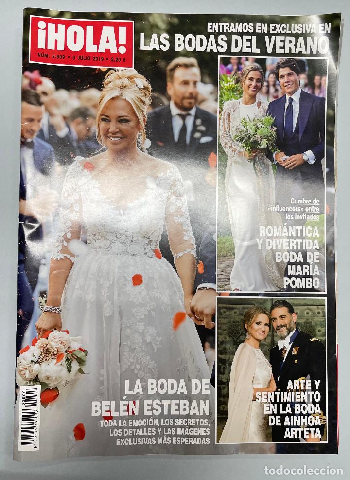 Coleccionismo de Revista Hola: Revista HOLA N&deg; 3909 a&ntilde;o 2019 boda Belen Esteban Maria Pombo Ahinoa Arteta Lorenzo Meazza Bego