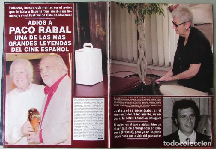 Colecionismo da Revista &iexcl;Hola!: RECORTE REVISTA HOLA N&ordm; 2979 2001 PACO RABAL 15 PGS