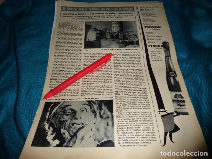 Colecionismo da Revista &iexcl;Hola!: RECORTE : EL GOBIERNO RUMANO RESTAURA LOS CASTILLOS DE DRACULA . HOLA, DCMBRE 1972(#)