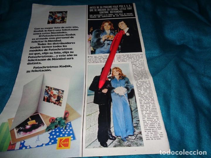 Colecionismo da Revista &iexcl;Hola!: RECORTE : LITTLE TONY, EN ESPA&Ntilde;A. HOLA, DCMBRE 1972(#)