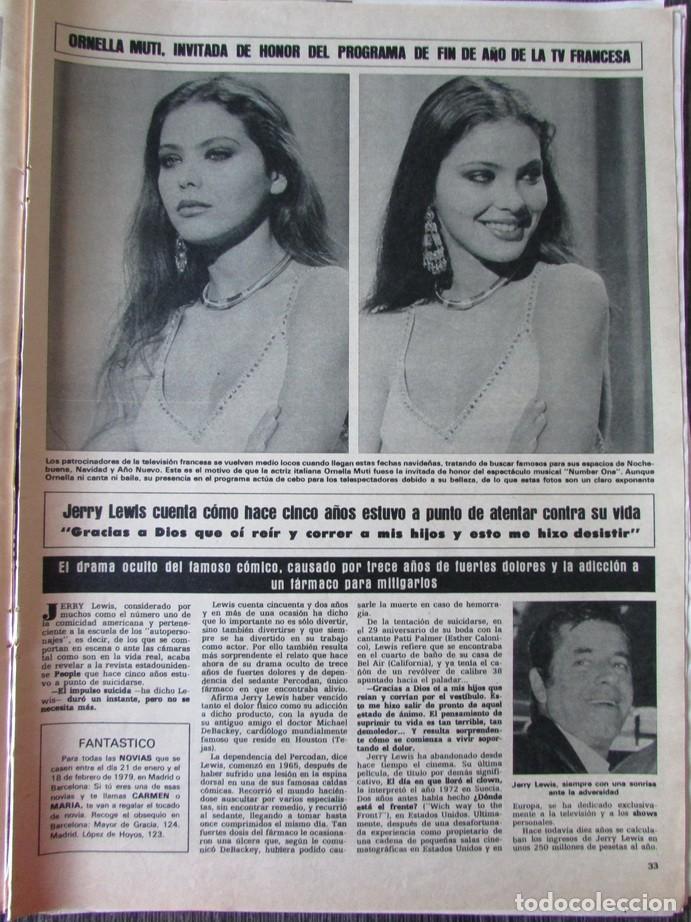 Colecionismo da Revista &iexcl;Hola!: RECORTE REVISTA HOLA N&ordm; 1793 1979 ORNELLA MUTI, JERRY LEWIS,