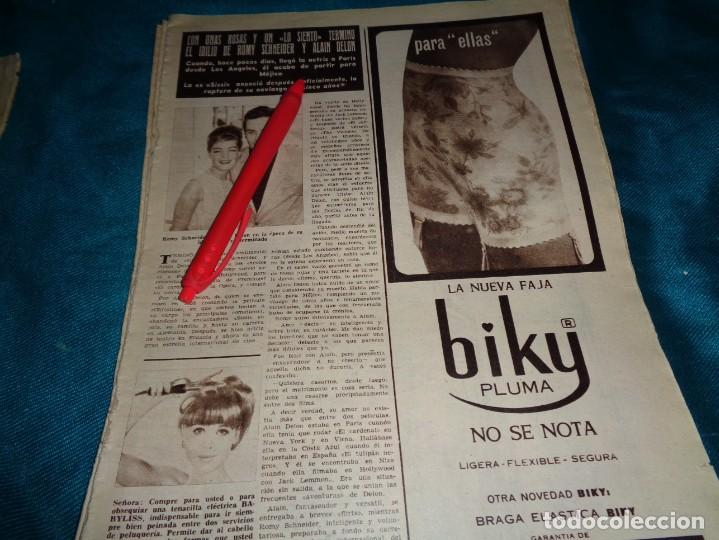 Coleccionismo de Revista Hola: RECORTE : SE ACABA ROMANCE ENTRE ROMY SCHNEIDER Y ALAIN DELON. HOLA, DCMBRE 1963(#)
