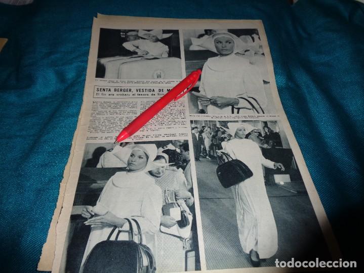 Colecionismo da Revista &iexcl;Hola!: RECORTE : SENTA BERGER, DE MONJA EN PELICULA. HOLA, OCTBRE 1966(#)