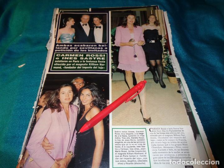 Colecionismo da Revista &iexcl;Hola!: RECORTE : CARMEN ROSSI E INES SASTRE, EN FIESTA DE MAGNATE. HOLA, JUNIO 1992(#)