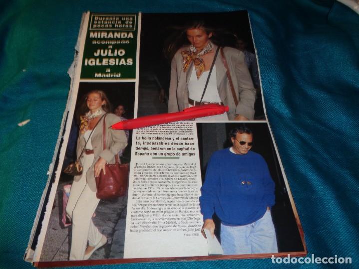 Coleccionismo de Revista Hola: RECORTE : MIRANDA ACOMPA&Ntilde;O A JULIO IGLESIAS A MADRID. HOLA, JUNIO 1992(#)