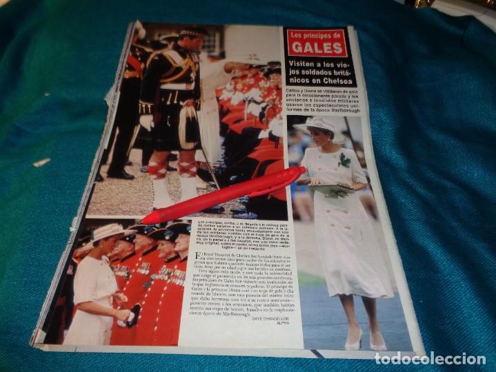Colecionismo da Revista &iexcl;Hola!: RECORTE : LOS PRINCIPES DE GALES, VISITAN A LOS SOLDADOS BRITANICOS EN CHELSEA. HOLA, JUNIO 1992(#)