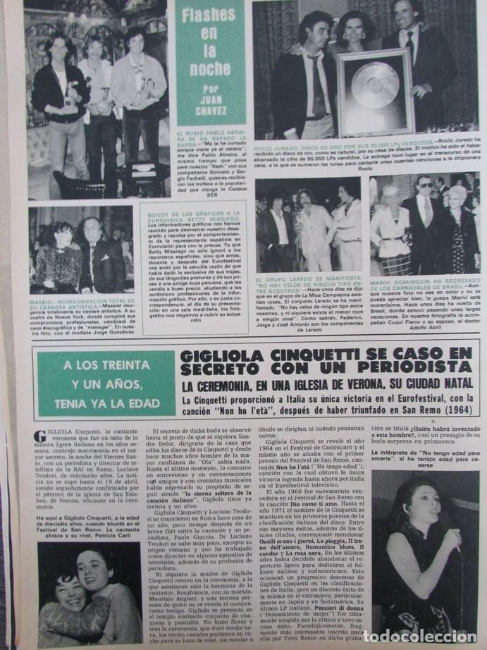 Coleccionismo de Revista Hola: RECORTE REVISTA HOLA N.&ordm; 1810 1979 ROC&Iacute;O JURADO, PABLO ABRAIRA, GICLIOLA CINQUETTI