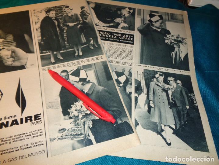 Colecionismo da Revista &iexcl;Hola!: RECORTE : EL SOMBRERO POP-ART DE LA PRINCESA GRACE DE MONACO. HOLA, MARZO 1966(#)