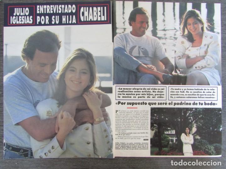 Coleccionismo de Revista Hola: RECORTE REVISTA HOLA N.&ordm; 2440 1991 CHABELI IGLESIAS Y JULIO IGLESIAS. 5 PGS