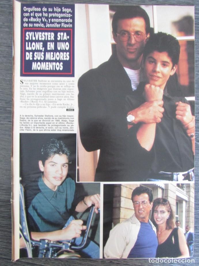 Coleccionismo de Revista Hola: RECORTE REVISTA HOLA N.&ordm; 2440 1991 SILVESTER STALLONE, SAGE STALLONE 2 PGS