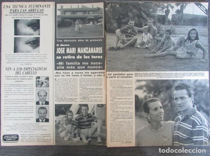 Coleccionismo de Revista Hola: RECORTE REVISTA HOLA N.&ordm; 2352 1989 JOS&Eacute; MARI MANZANARES, ISABEL PREYSLER