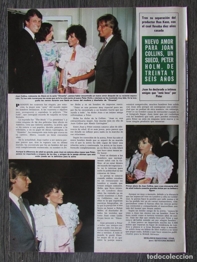 Colecionismo da Revista &iexcl;Hola!: RECORTE REVISTA HOLA N.&ordm; 2045 1983 JOAN COLLINS, PETER HOLM