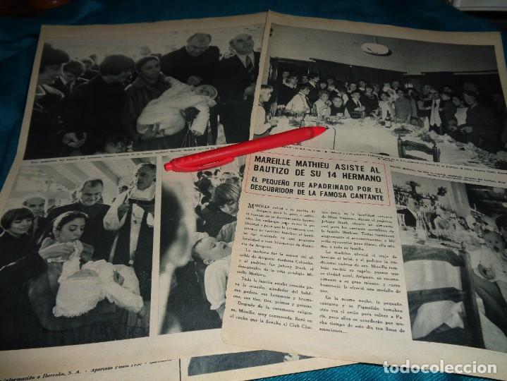 Colecionismo da Revista &iexcl;Hola!: RECORTE : MAREILLE MATHIEU, EN EL BAUTIZO DE SU 14&ordm; HERMANO. HOLA, DCMBRE 1967(#)