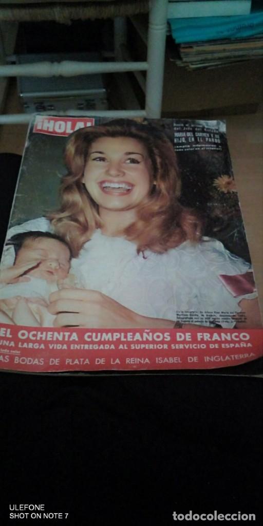 Coleccionismo de Revista Hola: Revista - Hola - nº 1475 Diciembre 1972, En portada Mª Carmen Martínez Bordiu y su hijo en El Pardo. - Foto 1 - 277218588