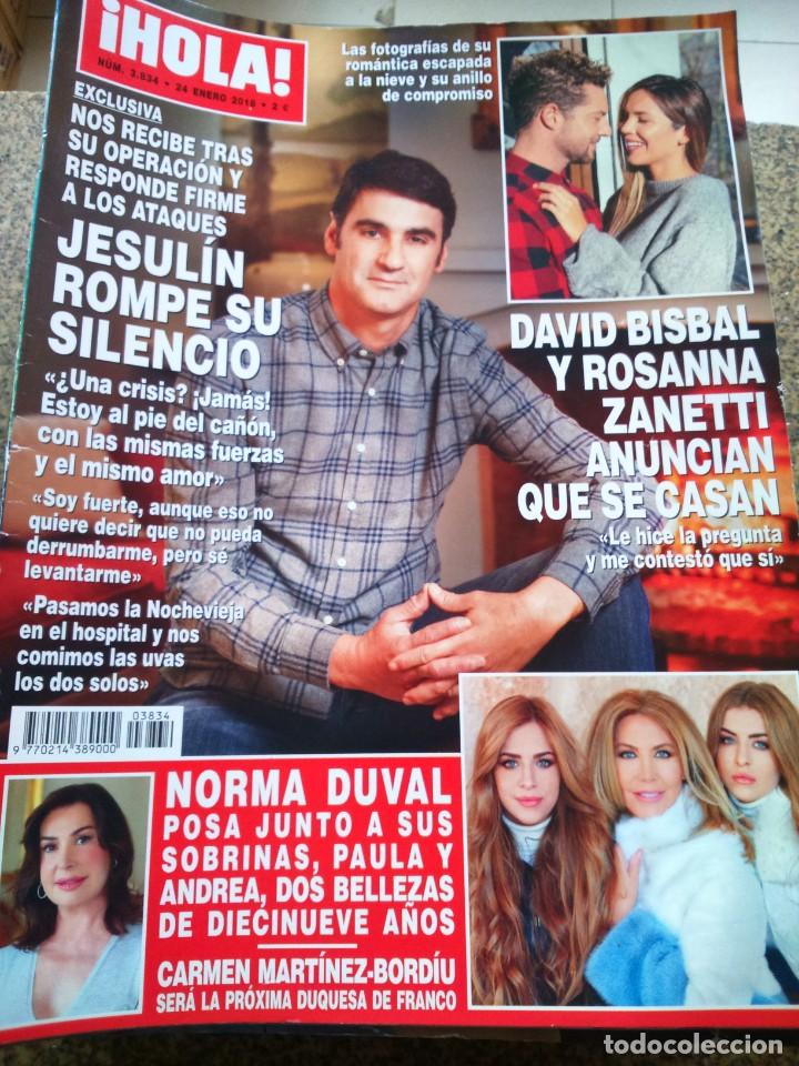 Collezionismo di Rivista &iexcl;Hola!: REVISTA HOLA - N&ordm; 3834 -- 24 ENERO 2018 -- JESULIN ROMPE SU SILENCIO --