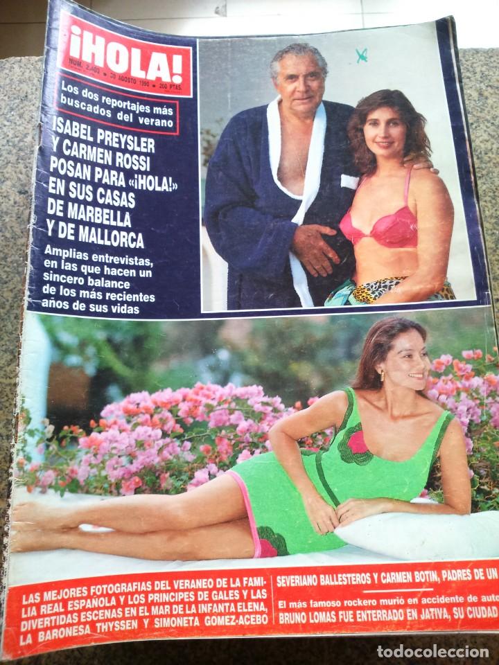Coleccionismo de Revista Hola: REVISTA HOLA - N&ordm; 2403 -- 30 DE AGOSTO 1990 -- ISABEL PREYSLER Y CARMEN ROSI POSAN PARA HOLA --