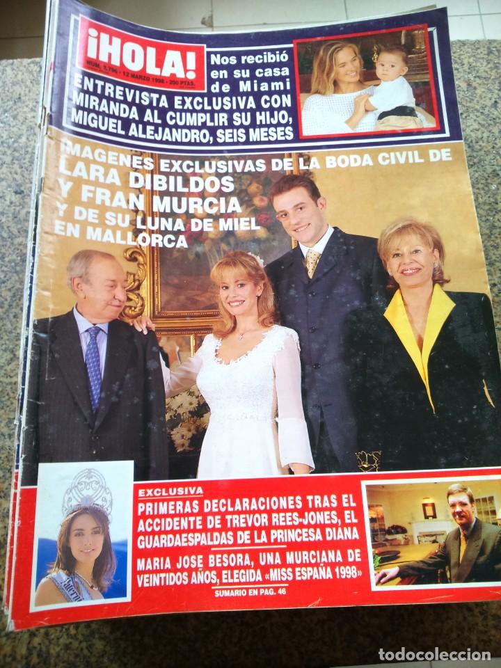 Sammeln von Zeitschriften &iexcl;Hola!: REVISTA HOLA - N&ordm; 2796 -- 12 DE MARZO 1998 -- BODA CIVIL DE LARA DIBILDOS Y FRAN MURCIA --