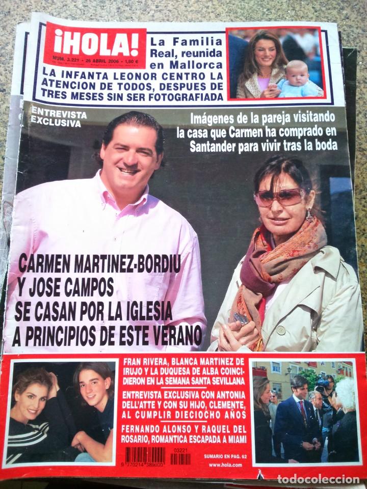 Colecionismo da Revista &iexcl;Hola!: REVISTA HOLA - N&ordm; 3221 -- 26 DE ABRIL 2006 -- CARMEN MARTINEZ Y JOSE CAMPOS --