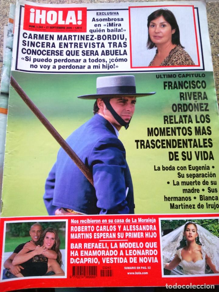 Collezionismo di Rivista &iexcl;Hola!: REVISTA HOLA - N&ordm; 3243 -- 27 DE SEPTIEMBRE 2006 -- CARMEN MARTINEZ BORDIU / FRANCISCO RIVERA --