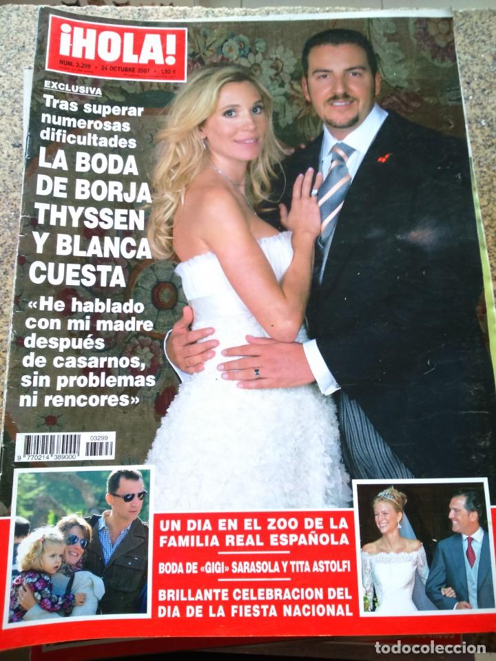 Collezionismo di Rivista &iexcl;Hola!: REVISTA HOLA - N&ordm; 3299 -- 24 DE OCTUBRE 2007 -- LA BODA DE BORJA THYSSEN Y BLANCA CUESTA --