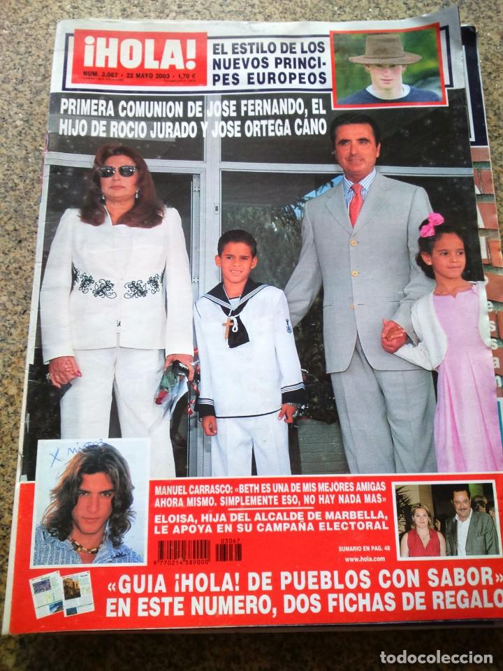 Sammeln von Zeitschriften &iexcl;Hola!: REVISTA HOLA - N&ordm; 3067 -- 22 DE MAYO 2003 -- PRIMERA COMUNION DE JOSE FERNANDO HIJO DE ROCIO -