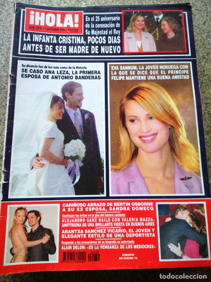 Collezionismo di Rivista &iexcl;Hola!: REVISTA HOLA - N&ordm; 2939 -- 7 DE DICIEMBRE 2000 -- EVA SANNUM / SE CASO ANA LEZA --