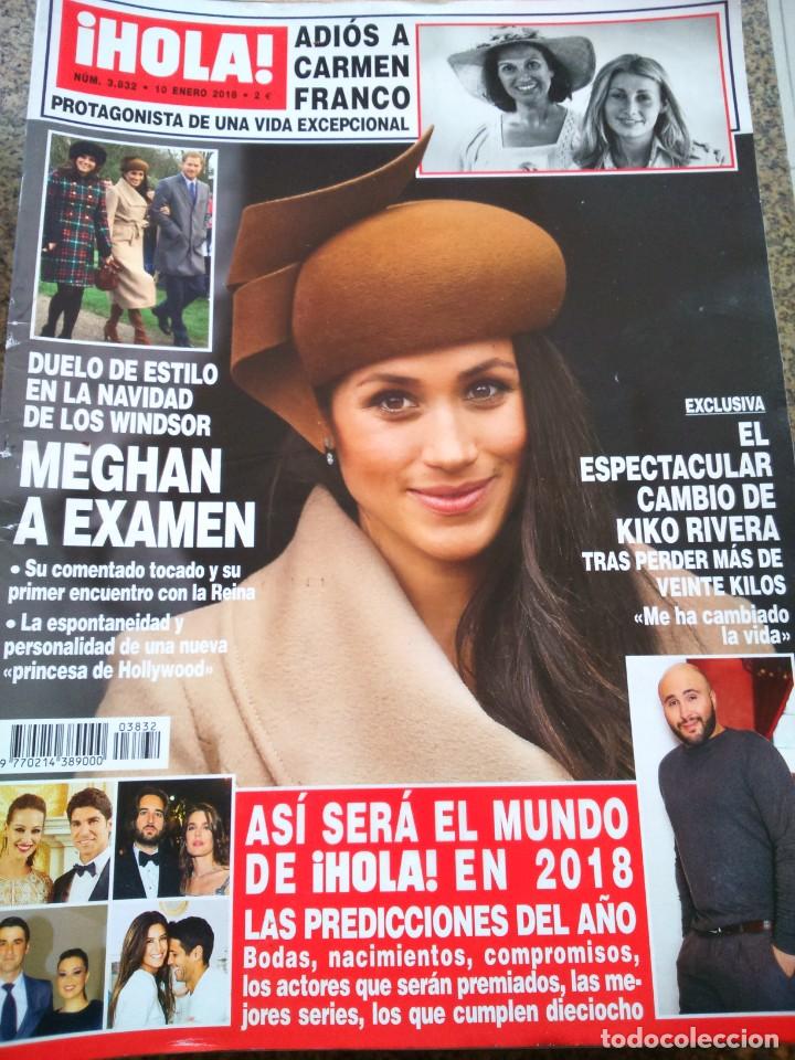Sammeln von Zeitschriften &iexcl;Hola!: REVISTA HOLA - N&ordm; 3832 -- A&Ntilde;O 2018 -- MEGHAN A EXAMEN / ADIOS A CARMEN FRANCO --