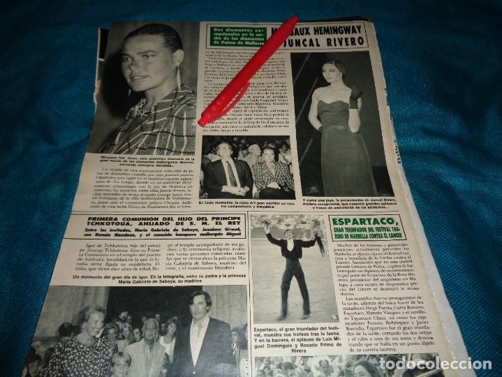 Sammeln von Zeitschriften &iexcl;Hola!: RECORTE : MARGAUX HEMINGWAY Y JUNCAL RIVERO. HOLA, AGTO 1986(#)