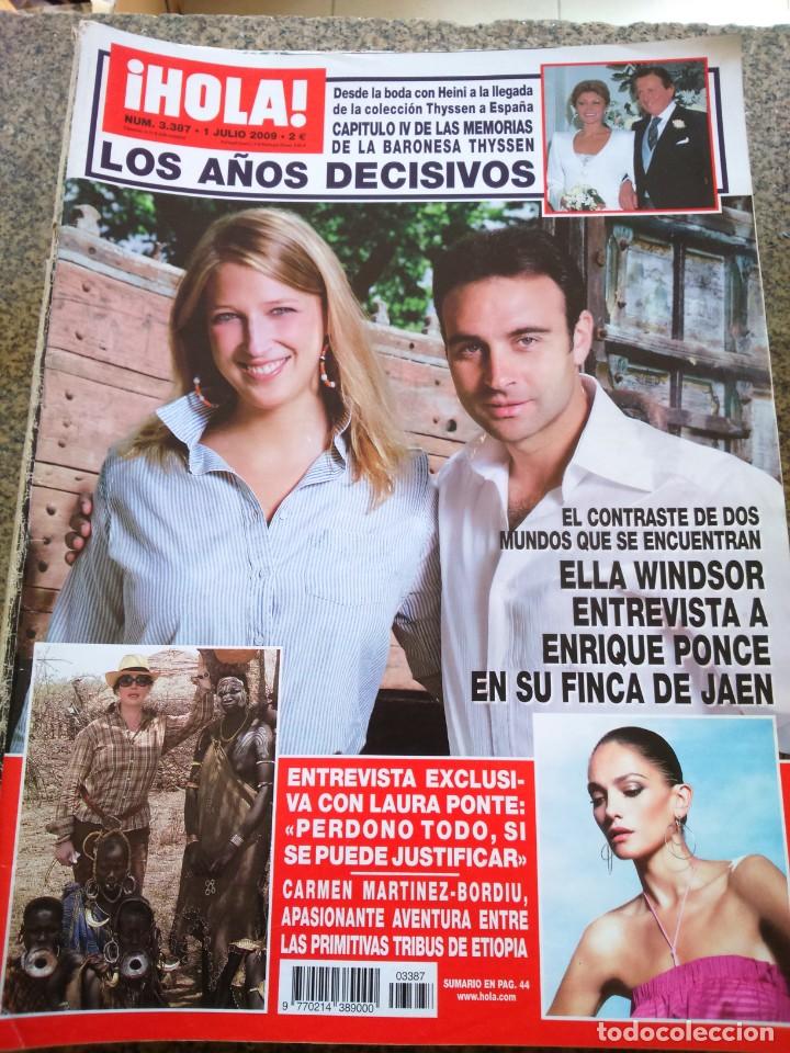 Coleccionismo de Revista Hola: REVISTA HOLA - N&ordm; 3387 -- A&Ntilde;O 2009 -- ELLA WINDSOR ENTREVISTA A ENRIQUE PONCE --