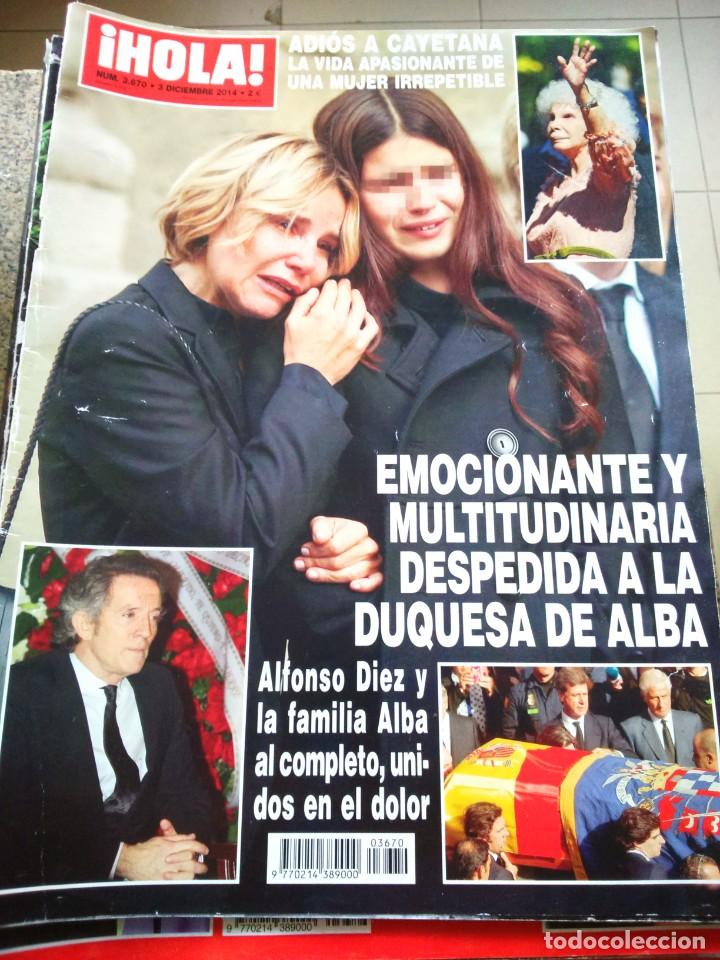 Collezionismo di Rivista &iexcl;Hola!: REVISTA HOLA - N&ordm; 3670 -- A&Ntilde;O 2014 -- EMOCIONANTE DESPEDIDA A LA DUQUESA DE ALBA --
