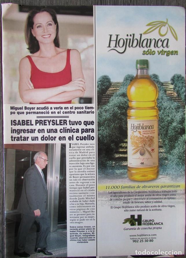 Coleccionismo de Revista Hola: RECORTE REVISTA HOLA N.&ordm; 2974 2001 CARLOS LOZANO, JACQUELINE DE LA VEGA, ISABEL PREYSLER