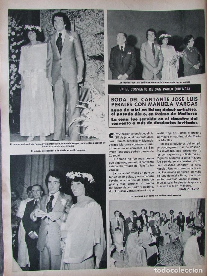 Coleccionismo de Revista Hola: RECORTE REVISTA HOLA N.&ordm; 1720 1977 JOS&Eacute; LUIS PERALES, MANUELA VARGAS