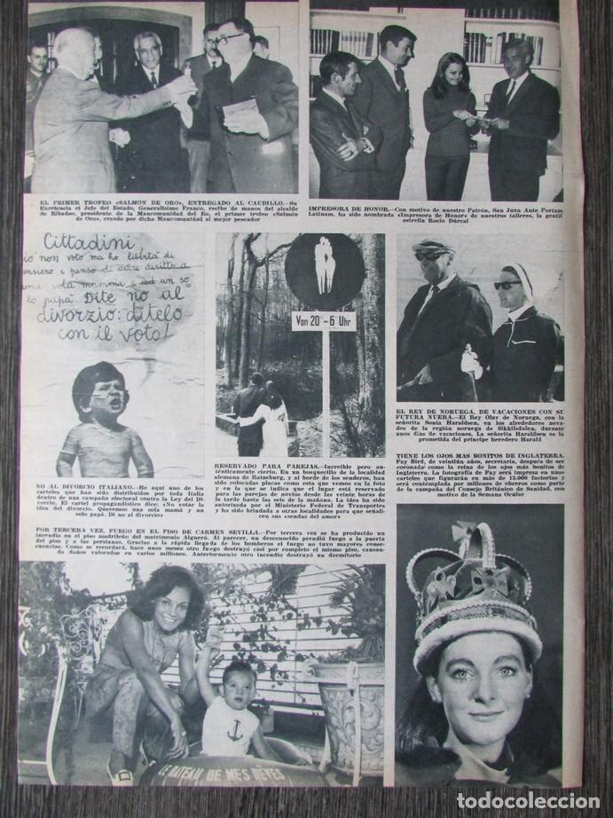 Coleccionismo de Revista Hola: RECORTE REVISTA HOLA 1235 1968 ROC&Iacute;O D&Uacute;RCAL, CARMEN SEVILLA