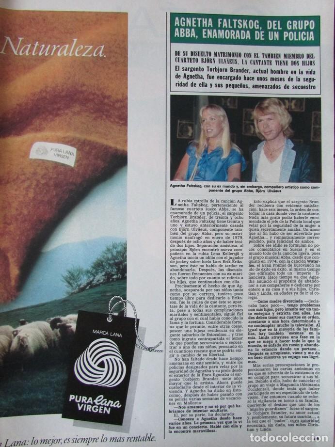 Coleccionismo de Revista Hola: RECORTE REVISTA HOLA N.&ordm; 1940 1981 AGNETHA FALTSKOG, GRUPO ABBA