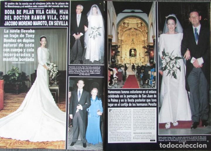 Coleccionismo de Revista Hola: RECORTE HOLA N.&ordm; 3041 2002 BODA PILAR VILLA CA&Ntilde;A Y JACOBO MORENO MAROTO. PALOMA CUEVAS, ROCIO JURADO