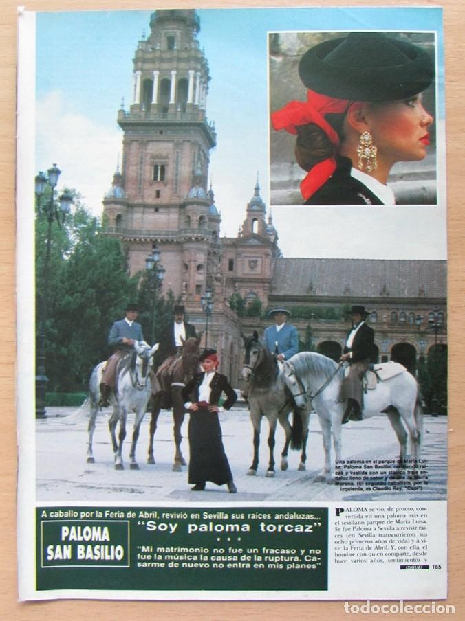 Coleccionismo de Revista Hola: RECORTE REVISTA HOLA N.&ordm; 2175 1986 PALOMA SAN BASILIO 4 PGS
