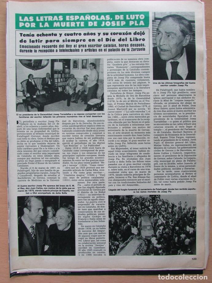 Collection Magazine &iexcl;Hola!: RECORTE REVISTA HOLA 1915 1981 MUERE JOSEP PLA