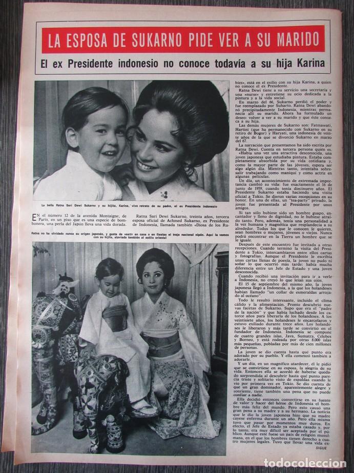 Collection Magazine &iexcl;Hola!: RECORTE REVISTA HOLA N.&ordm; 1340 1970 RATNA SARI DEWI SUKARNO 3 PGS. JEANNE MOREAU