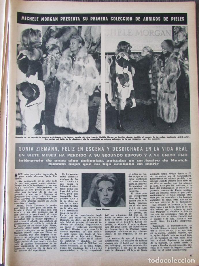 Collection Magazine &iexcl;Hola!: RECORTE REVISTA HOLA N.&ordm; 1339 1970 MICHELE MORGAN, SONIA ZIEMANN