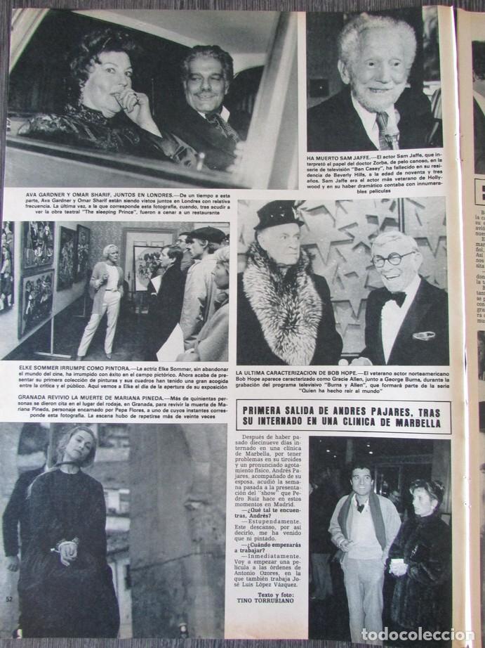 Coleccionismo de Revista Hola: RECORTE REVISTA HOLA N.&ordm; 2067 1984 AVA GARDNER, ELKE SOMMER, PEPA FLORES MARISOL.
