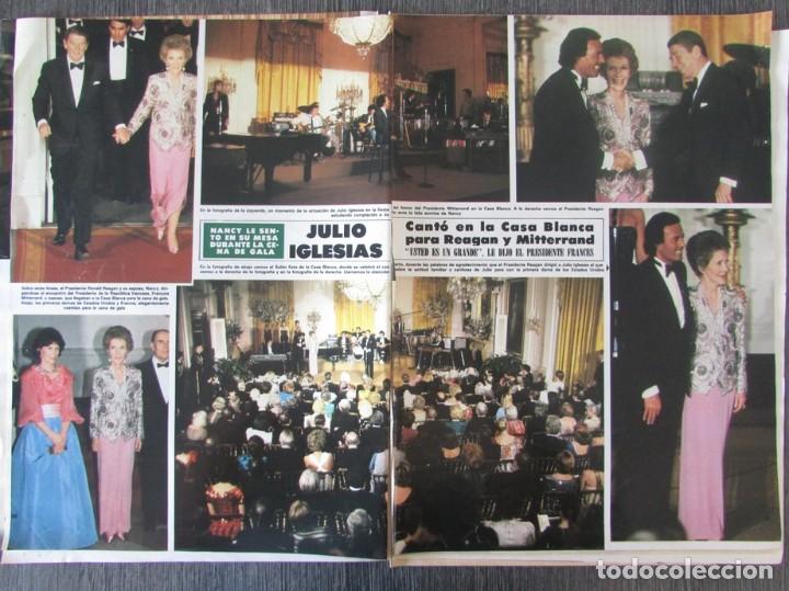 Coleccionismo de Revista Hola: RECORTE REVISTA HOLA N.&ordm; 2067 1984 JULIO IGLESIAS. NANCY REAGAN, 3 PGS