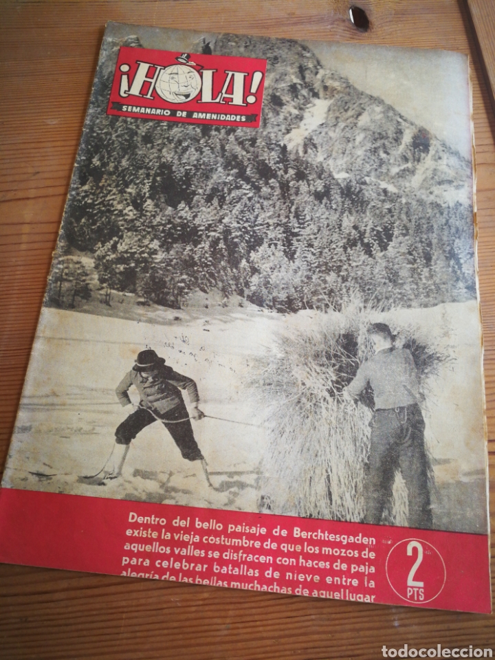Coleccionismo de Revista Hola: REVISTA HOLA (SEMANARIO DE AMENIDADES), N&deg;21, PORTADA FOTO MOZOS DE BERCHTESGADEN, 1945.