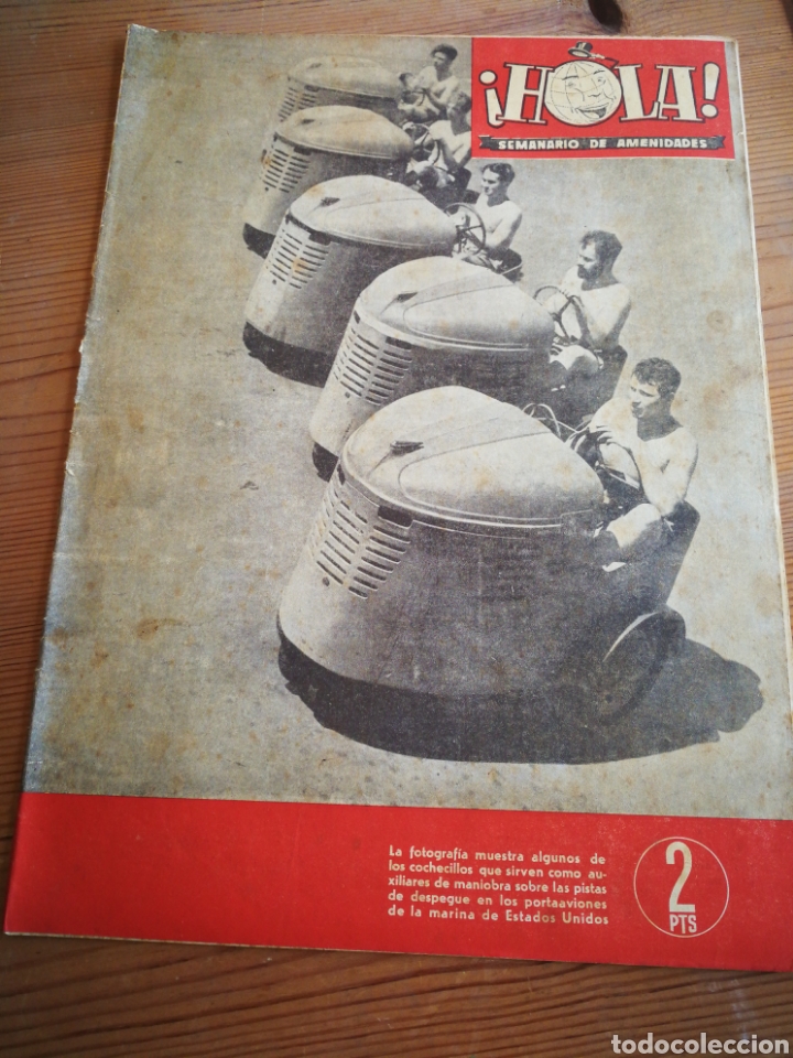 Coleccionismo de Revista Hola: REVISTA HOLA (SEMANARIO DE AMENIDADES), N&deg;26, PORTADA FOTO COCHES AUXILIARES MARINA EEUU, 1945.