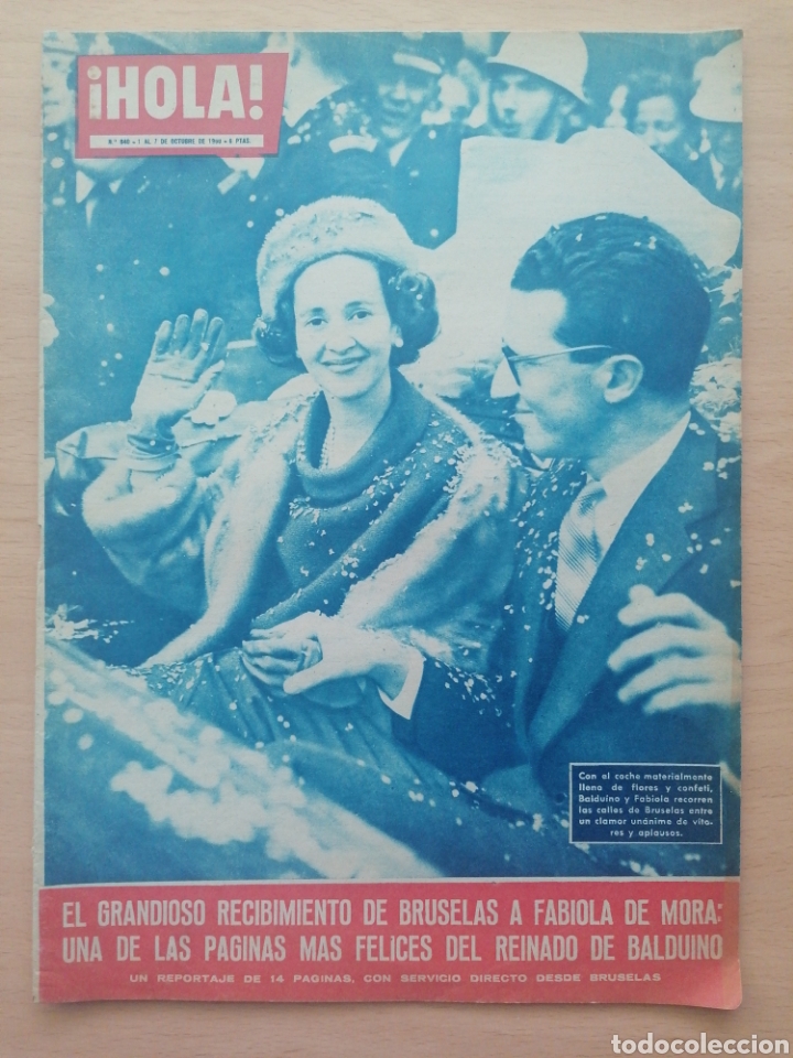 Collection Magazine &iexcl;Hola!: HOLA 840 1960 FABIOLA DE MORA Y ARAG&Oacute;N, GRACE DE M&Oacute;NACO