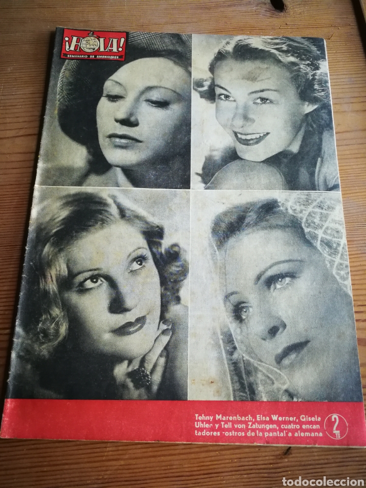 Coleccionismo de Revista Hola: REVISTA HOLA (SEMANARIO DE AMENIDADES), N&deg;29, PORTADA FOTO ROSTRO PANTALLA ALEMANA, 1945.