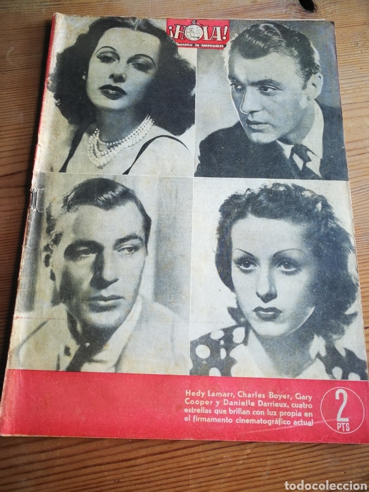 Coleccionismo de Revista Hola: REVISTA HOLA (SEMANARIO DE AMENIDADES), N&deg;38, PORTADA FOTO ESTRELLAS DEL CINE ,1945.